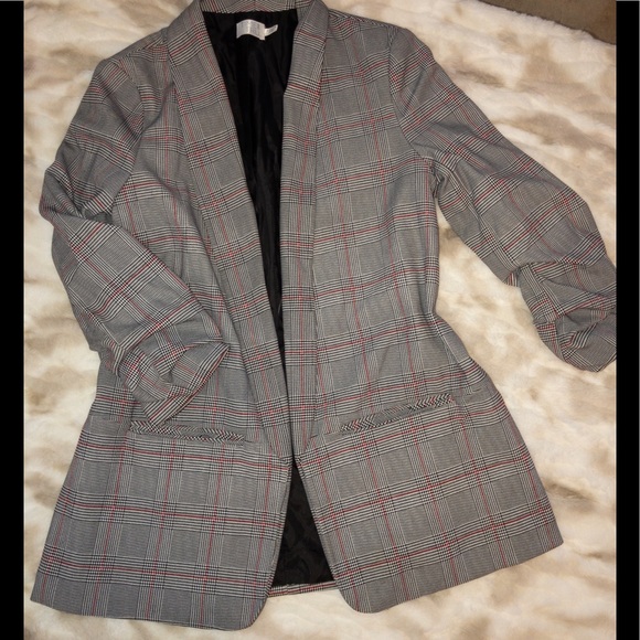 Oversized plaid blazer - Picture 2 of 4